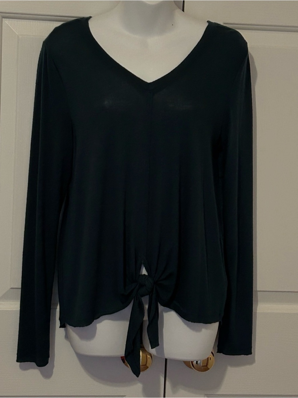 Eyeshadow Deep Teal Long Sleeve Knit Top